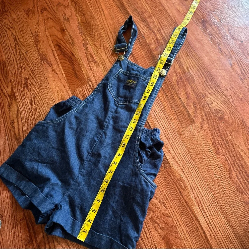 Vintage 80's Oshkosh B'Gosh Vestbak Dark Wash Chambray Denim Overalls Size 12